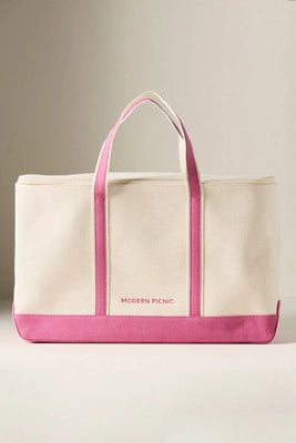 Modern Picnic Canvas Cooler Bag