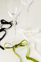 Velvet Bow Wine Charms, Set of 6