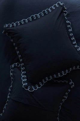 Maeve by Anthropologie Organic Cotton Looped Embroidered Euro Sham