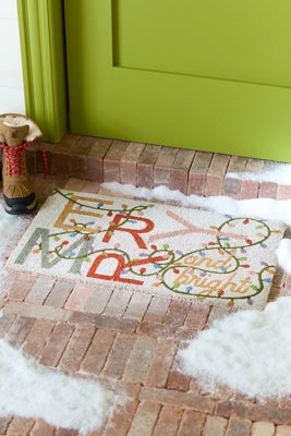 Merry and Bright Coir Printed Doormat