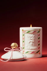 New York City Ballet Candy Cane Ceramic Candle