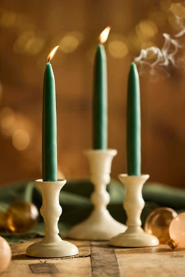 Unscented Taper Candle Set, Evergreen