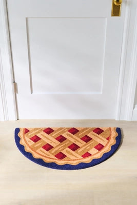 Cherry Pie Shaped Coir Printed Doormat