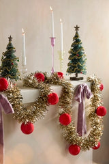 Enamel Bauble + Tinsel Garland