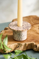 Reactive Glaze Ceramic Taper Holder, Low