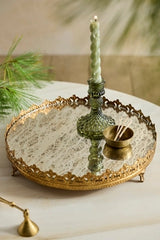 Antique Mirrored Candle Plinth