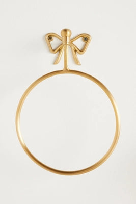 Natalia Bow Brass Towel Ring