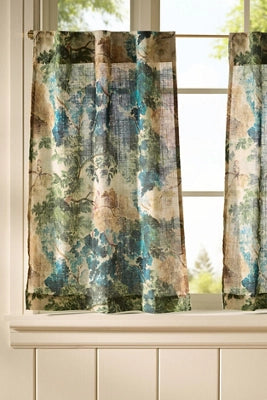 Judarn Printed Cotton Café Curtains, Set of 2