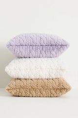 Faux Fur Cable-Knit Sweater Pillow