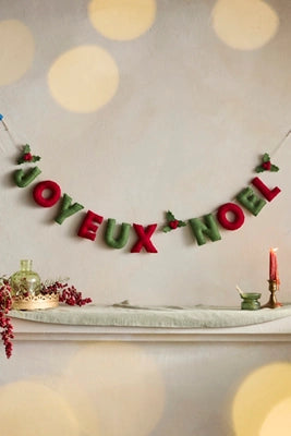 Joyeux Noel Felt Garland