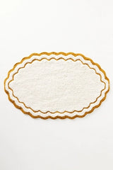 Rosita Cotton Scalloped Oval Bath Mat