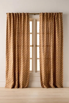 Emlen Printed Cotton Floral Curtain