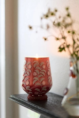 Leora Floral Night Gardenia Glass Candle