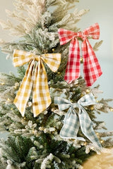 Gingham Bow Ornament