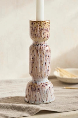 Reactive Glaze Ceramic Taper Holder, Tall
