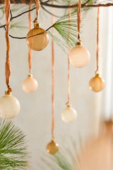 Tonal Glass Bauble Ornaments, Set of 15