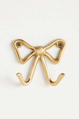 Natalia Bow Brass Double Bath Hook