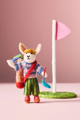 Sporty Bunny Felt Ornament
