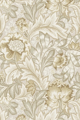 Acanthus Garden Floral Screen-Printed Peel-and-Stick Wallpaper