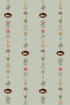 Neo-Classical Striped Wallpaper