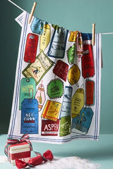 Noun New York Ski Tickets Dish Towel