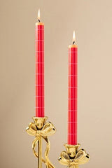 Geo Block Print Taper Candles, Set of 2