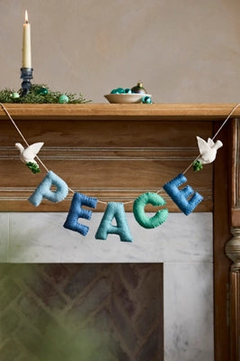 Peace Felt Garland