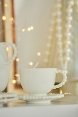 Perla Stoneware Espresso Cup and Saucer