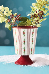 Holly Striped Stoneware Vase