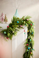 Faux Norfolk Pine Garland, Deluxe 108”
