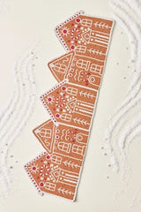 Beaded Gingerbread House Table Runner