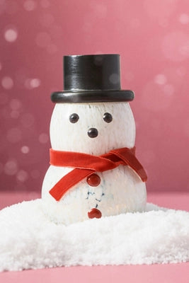 Snowman Woody Fresh Balsam & Cedarwood Glass Candle