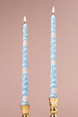 Handpainted Leora Taper Candles, Set of 2
